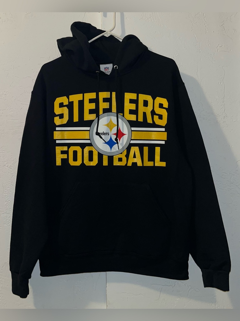 Pittsburgh Steelers Pullover Hoodie with Steelers Football and Team Logo